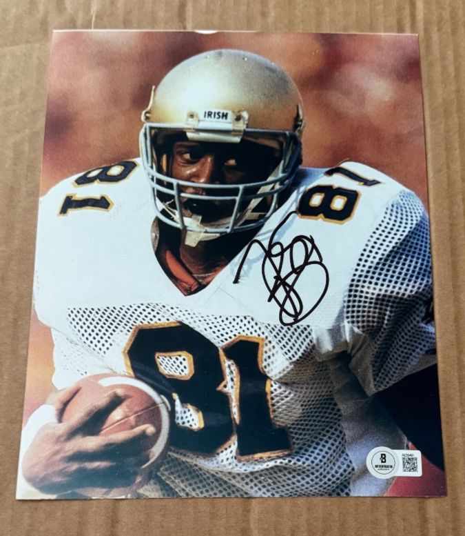 TIM BROWN Autographed Signed Notre Dame Fighting Irish 8X10 PHOTO BECKETT COA AUTHENTIC #2 