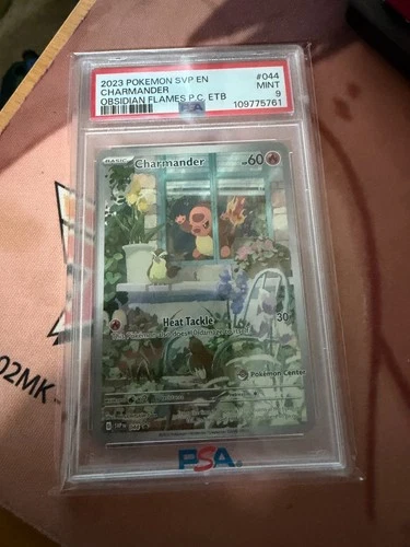 2023 OBISIDIAN FLAMES POKEMON CENTER ETB CHARMANDER PROMO PSA 9