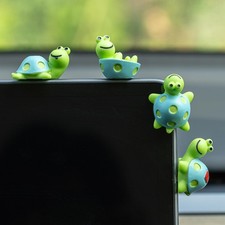 4pcs Tortoise Car Dashboard Decorations Mini Turtle Decor Cute Car Accessori...