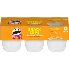Pringles Cheddar Cheese Potato Crisps Chips, Lunch Snacks, 12 Count
