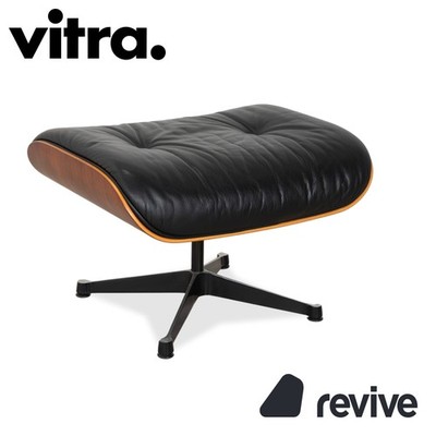 Vitra Eames Lounge Chair Leder Hocker Schwarz