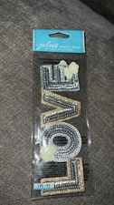 Rare!! Jolee's Boutique 6.5" Sequin LOVE 1 PC Dimensional Sticker 50-60448