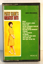 Patsy Cline - Greatest Hits Cassette, 1980 Reissue Black Printed Letters