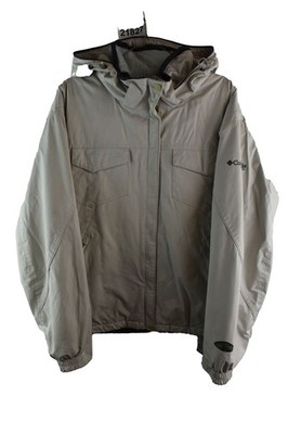 Columbia beige Skijacke Größe L Damen Full Zip Kapuze Vertex Freizeit Outdoor