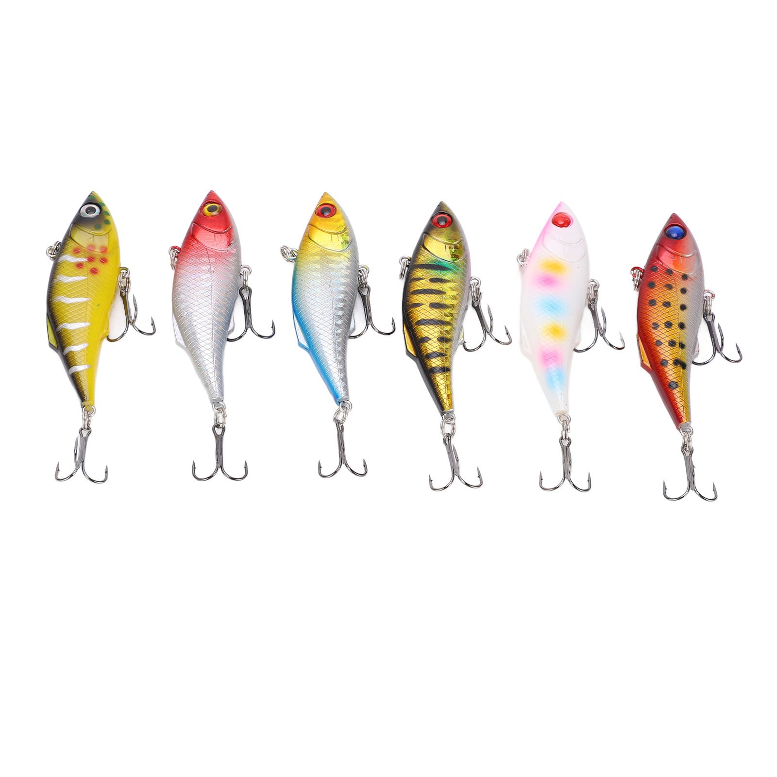 6Pcs Sinking Hard Fishing Bait Artificial Plastic Fishing Lures For Freshwater S