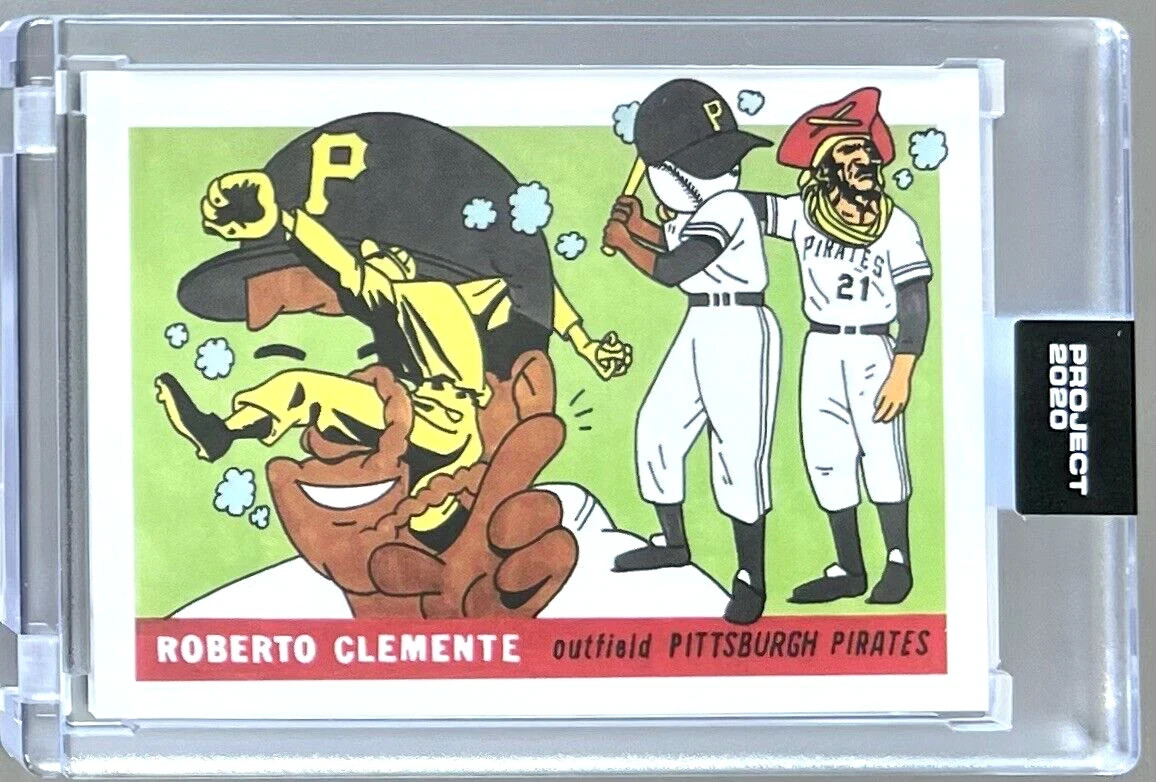 Roberto Clemente by Ermsy #197 Topps Project 2020 -  1955 Topps Rookie Art