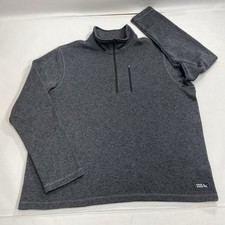 Eddie Bauer Active 1/4 Zip Pullover Mens 2XL Long Sleeve Performance Gray