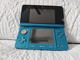 Nintendo 3DS Handheld System - Aqua Blue Tested Working With Charger No Stylist 