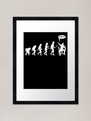 evolution BIP BIP YEAH funny Framed Framed Wall Art Poster Canvas Print Picture