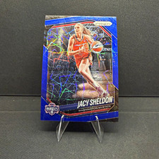 Panini 2025 Prizm WNBA Jacy Sheldon Washington Mystics #113 Blue Cracked Ice