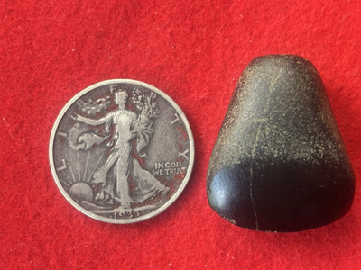 MUSEUM GRADE - Mini Hardstone Celt 1 3/8''  #03 - Indian Artifact / Arrowhead