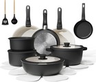 23-Piece Removable Handle Pots and Pans Set Non Stick, Ceramic Cookware Set with
