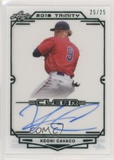 2019 Leaf Trinity Clear Auto Green 25/25 Keoni Cavaco #CA-KC1 Auto 1j2