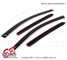 Black Tinted Out-Channel Vent Visor Deflector 4pcs For 2007-2011 Honda CR-V