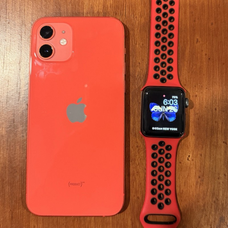 iPhone 12 (PRODUCT RED) 128GB & Apple Watch Series 3 38mm Bundle
