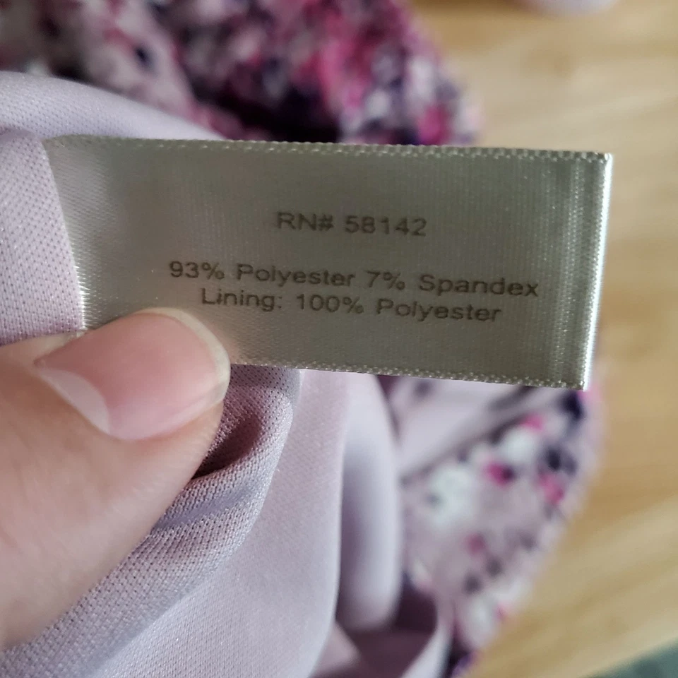 Vestido Boston Proper para mujer talla 10 púrpura fruncido sin mangas funda elástica Foto 3 de 4