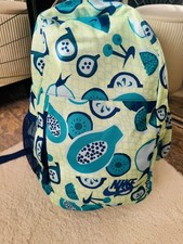 Image of Nike Classic Kids Backpack & Pencil Case Set Tropical Fruit Papaya Blue Yellow