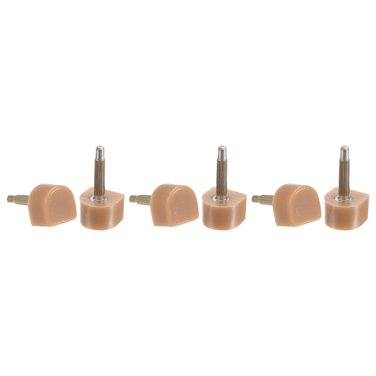 3 Pairs TPU High Heel Tips 2.4mm Pin 9x9mm U-Shape Shoe Repair Caps Beige