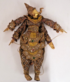 Burmese Wooden Marionette String Puppet Yok Thei Handcrafted India #F4