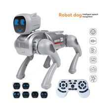 NEW AI Intelligent Robot Pet Dog with Wireless Remote  AI Voice Control - Grey
