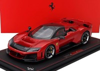 Bbr-Models 1/18 Ferrari F80 2024 Carbon Silver Felgen Red Met Black P18253H-Vet
