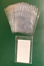 12 Pack ID Badge Holders Clear Card Waterproof Name Tag Nurse 2.55" x 3.35"