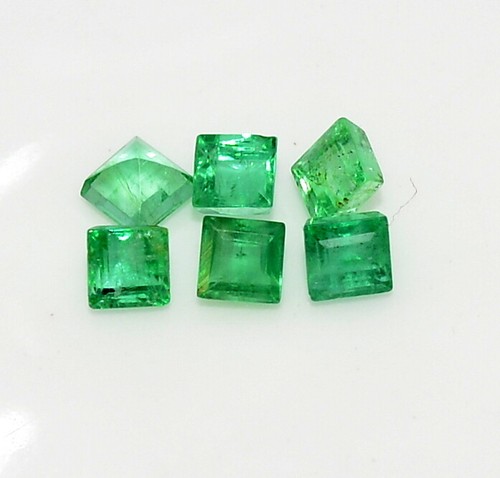 0.75 Cts Natural Emerald Baguette Cut 2.70x2.50 mm Lot 06 Pcs Loose Gemstones - Picture 6 of 6