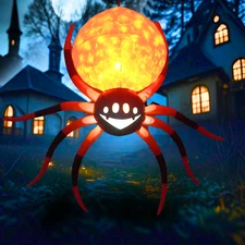 PTS 8FT Inflatable Hanging Spider Outdoor Decoration