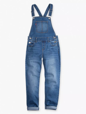 nwt LEVI'S levi strauss grade school girls jeans overalls 6x soft and stretchy