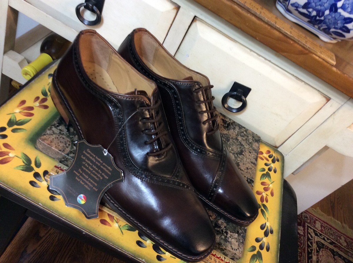 Fortune from Liberty Wingtip Oxfords Mens 9 Brown Tan Leather Spectator Shoes FORTUNE from Liberty- 913 Mens Sz 7 Brown All Leather  main image 2