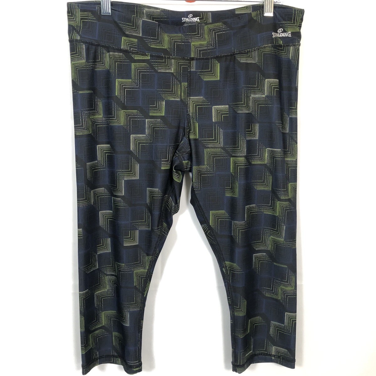 Spalding Speed-Dri Capri Leggings Waist Key Pocket Women's Size