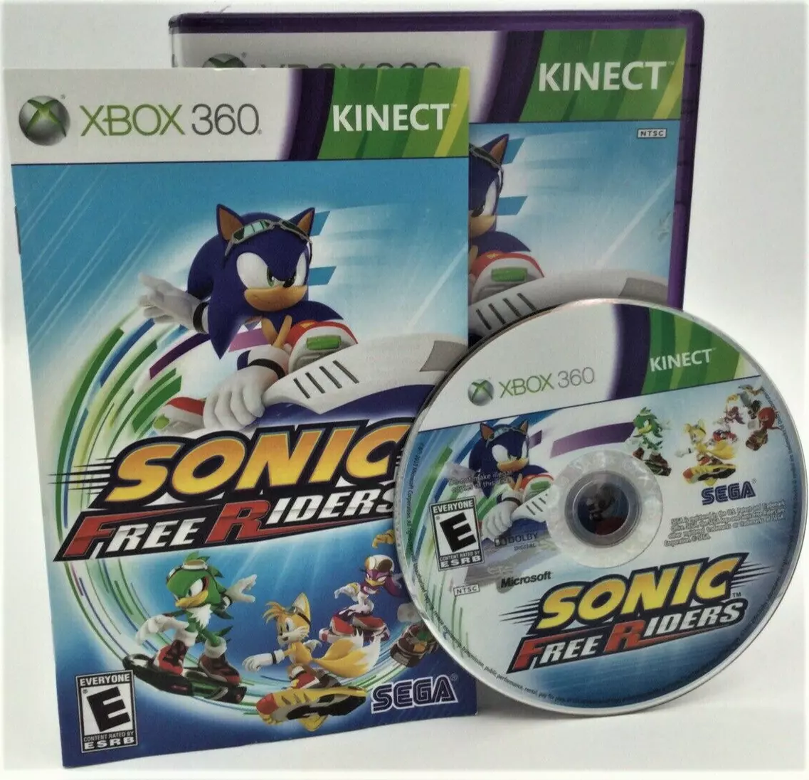 Sonic Free Riders Microsoft Xbox 360 Kinect Game Complete in box with Manual