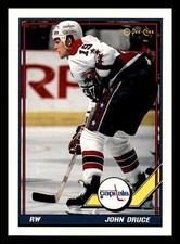 1991-92 O-Pee-Chee John Druce #206 Washington Capitals Mint