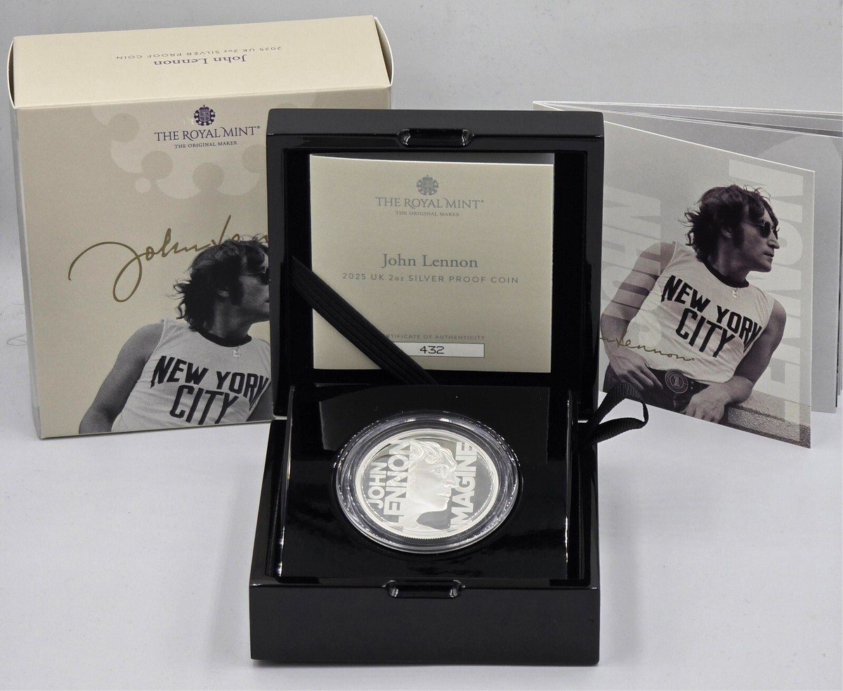 コレクション John Lennon 2023 UK Silver Proof Coin UK 2025 John Lennon Music Legends 2 oz Silver Proof Coin | eBay