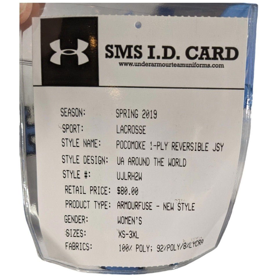 Johns Hopkins Blue Jays Lacrosse Jersey Tank Top Womens Small Black