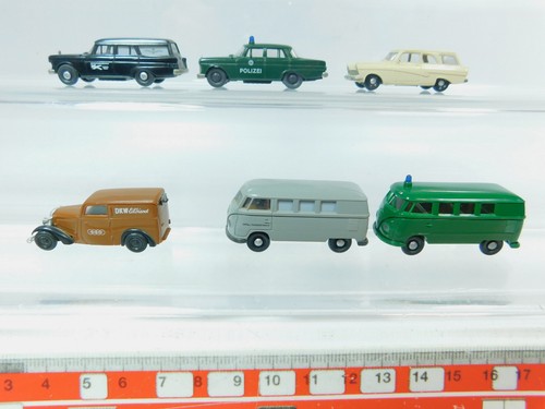 6X Brekina H0 Modello: DKW+VOLKSWAGEN/VW BULLY+FORD+MERCEDES-BENZ/MB #AV290-0,5 - Foto 1 di 5