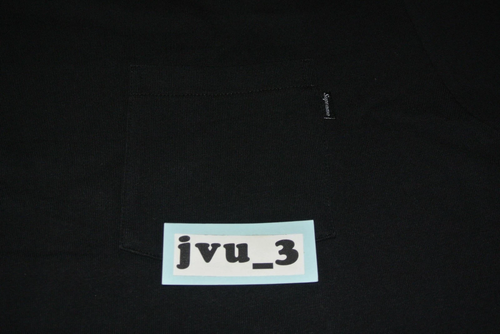 NEUF SUPREME SS18 POCKET TEE GRAND T SHIRT NOIR boîte logo chemise authentique