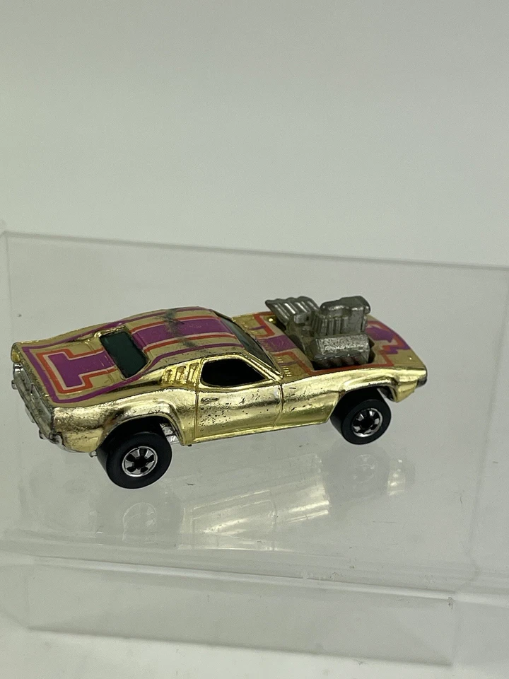 Hot Wheels Роджер Доджер 1970 золото хром сделано в Гонконге очень хорошее состояние - Изображение 3 из 4