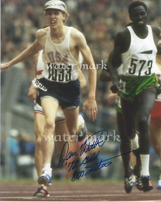 DAVE WOTTLE AMERICAN 1972 OLYMPICS GOLD MEDALIST REPRINT PHOTO SIGNED 11''X8''