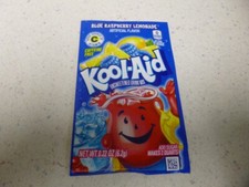 12x Packets Kool-Aid Blue Rasp lemonad Caffeine Free Soft Drink Mix - .22oz Each