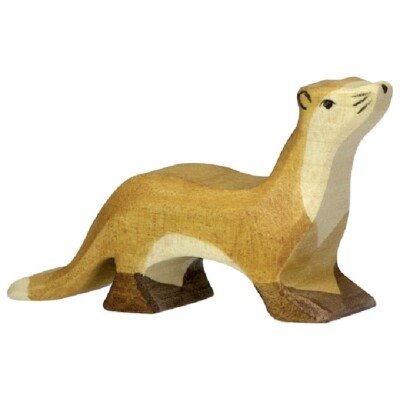 Holztiger 80133 Marder 8 cm Holzfiguren Serie Wildtiere 
