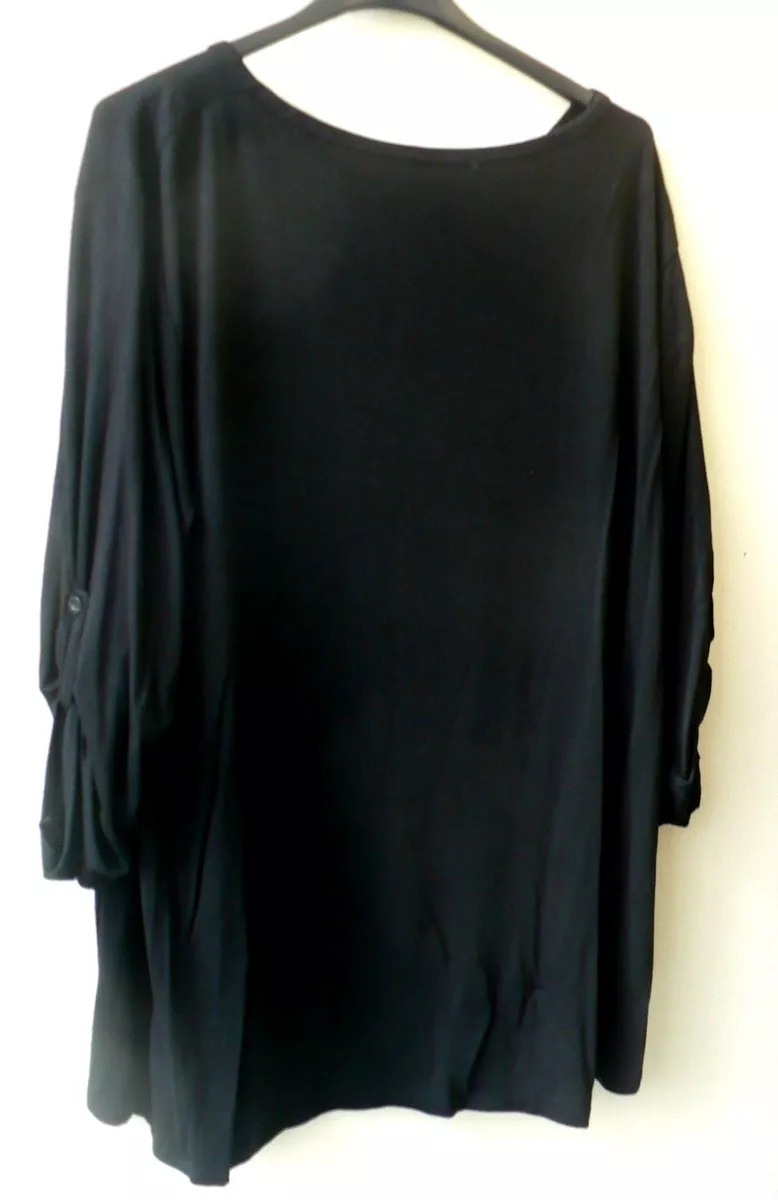 Blusa store paillettes nera