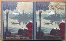 VG 2 Vol Set 1920s Die Wunder der Welt von Hesse Wartegg German Wonders World