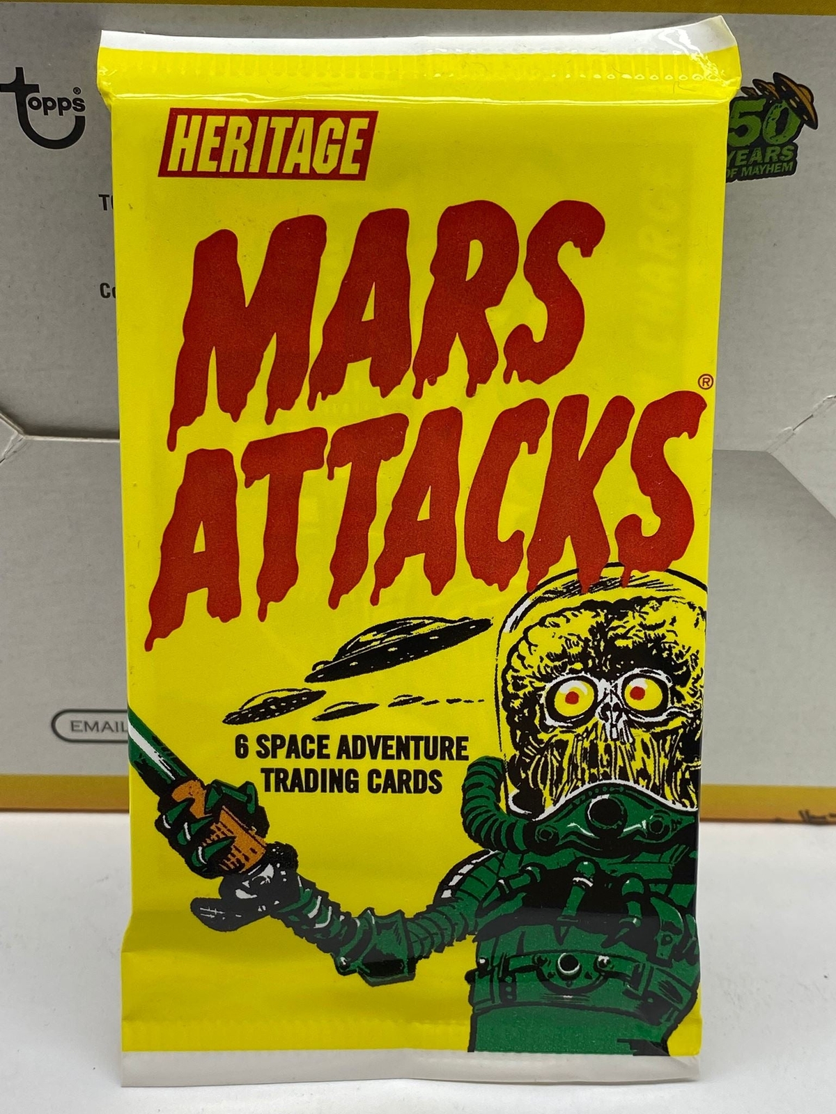 Mars Attacks Topps Heritage Attack From Space Card Pack Lot 10 Sealed Packs
