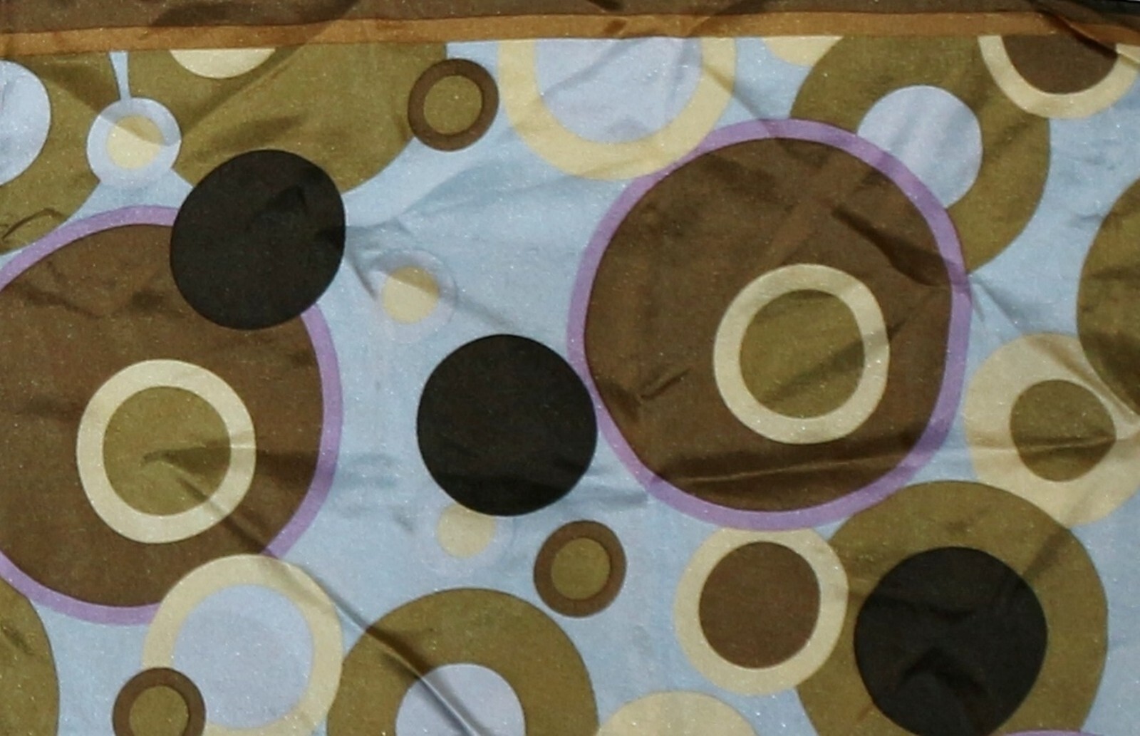 WORTH Olive/Multi Print Rectangular Silk Scarf 10… - image 7