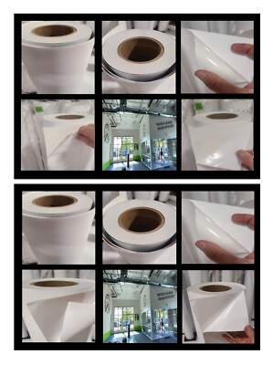 3.4mil Gloss & Matte White Permanent Self-Adhesive Decal Vinyl Solvent & Latex