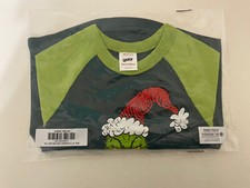 Hanna Andersson Dr. Seuss Grinch Green Sueded Jersey Tee Boys Size 90 US 3T NEW