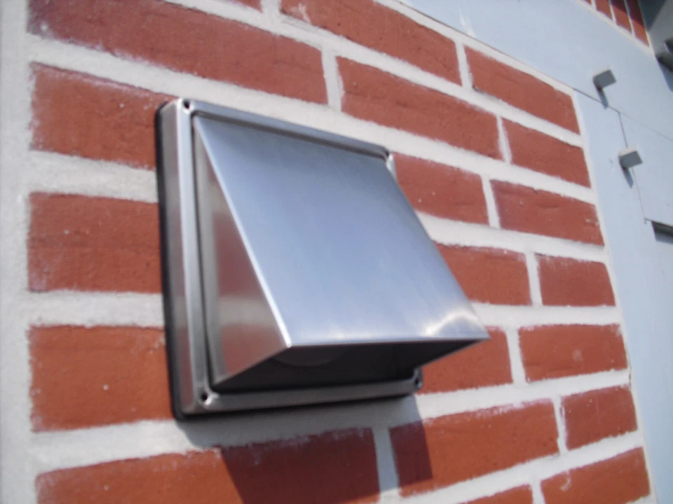 Mauerkasten Dunstabzug Edelstahl 150mm Blower Door Test Zertifikat VNESM150WSHE - Bild 2 von 4