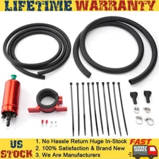 For Ford 45-125 psi External Inline High Pressure EFI Fuel Pump w/ Bracket Kit