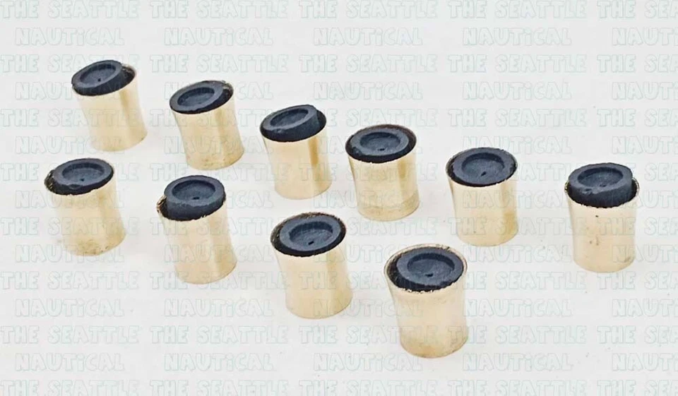 Collectibles Brass Spare Rubber Tip for Wooden Walking Stick Cane (Set of 10 pc) - Image 2 of 4